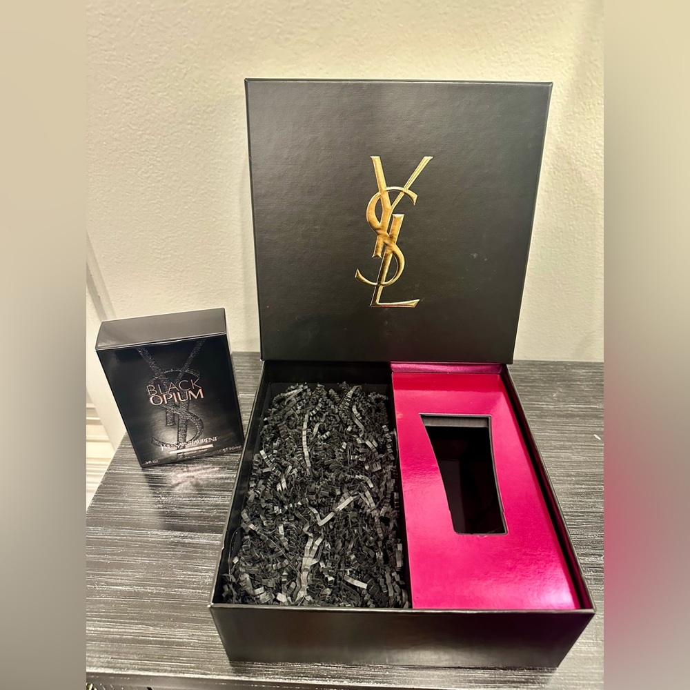 YSL Black Opium Perfume Box Set. In Perfect Condition. Boxes Only.